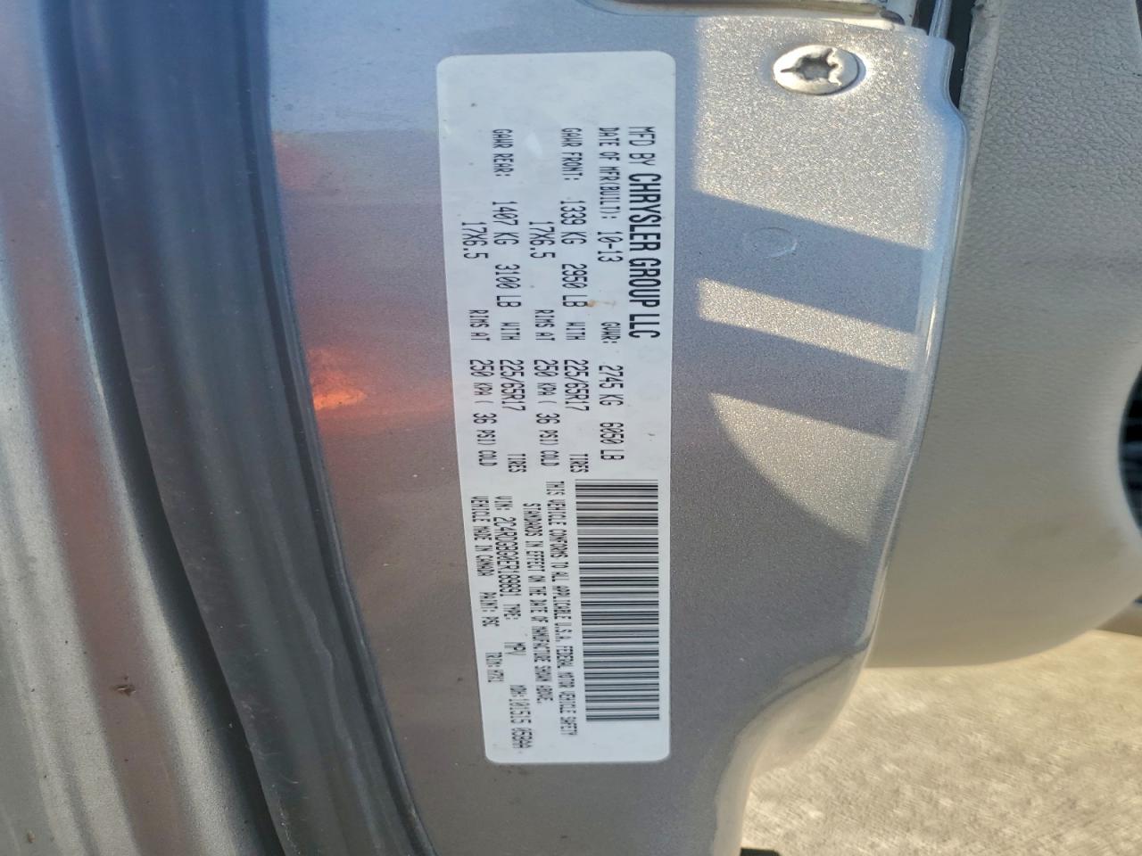 2014 Dodge Grand Caravan Se VIN: 2C4RDGBG0ER189891 Lot: 96296635