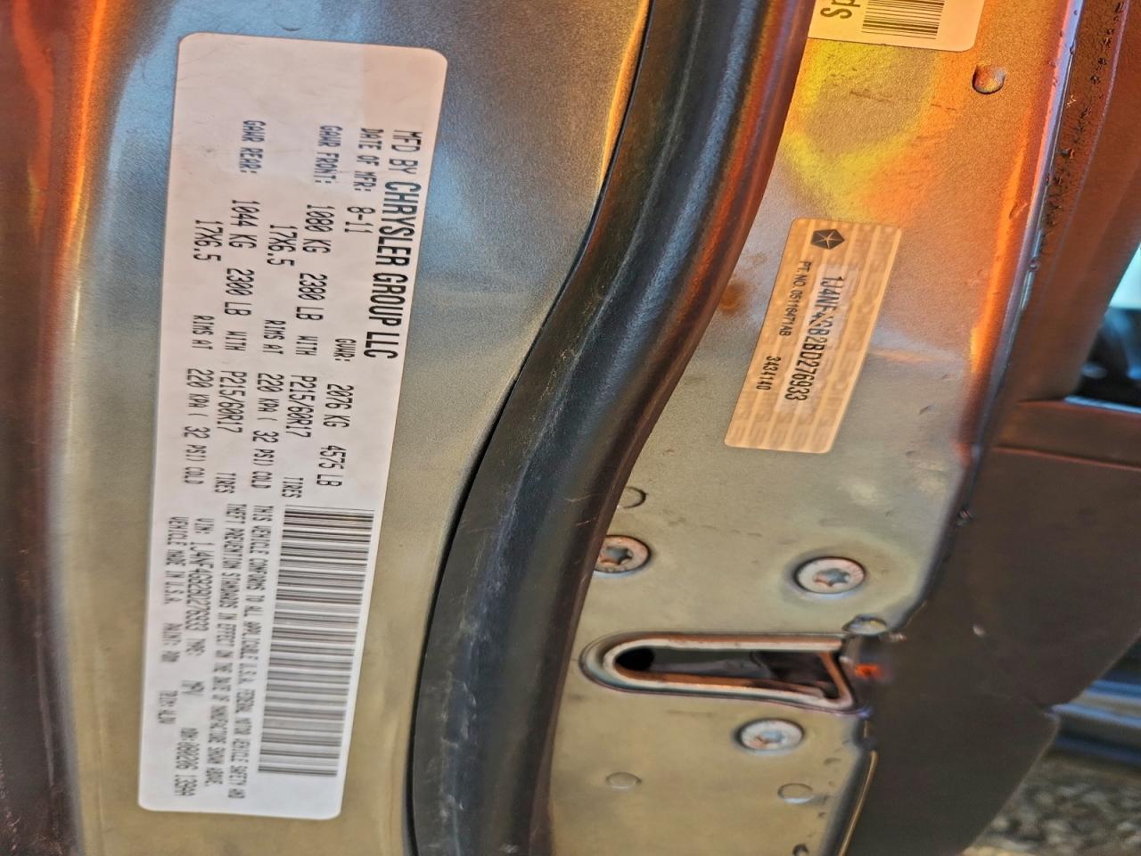 2011 Jeep Patriot Latitude VIN: 1J4NF4GB2BD276933 Lot: 97169495