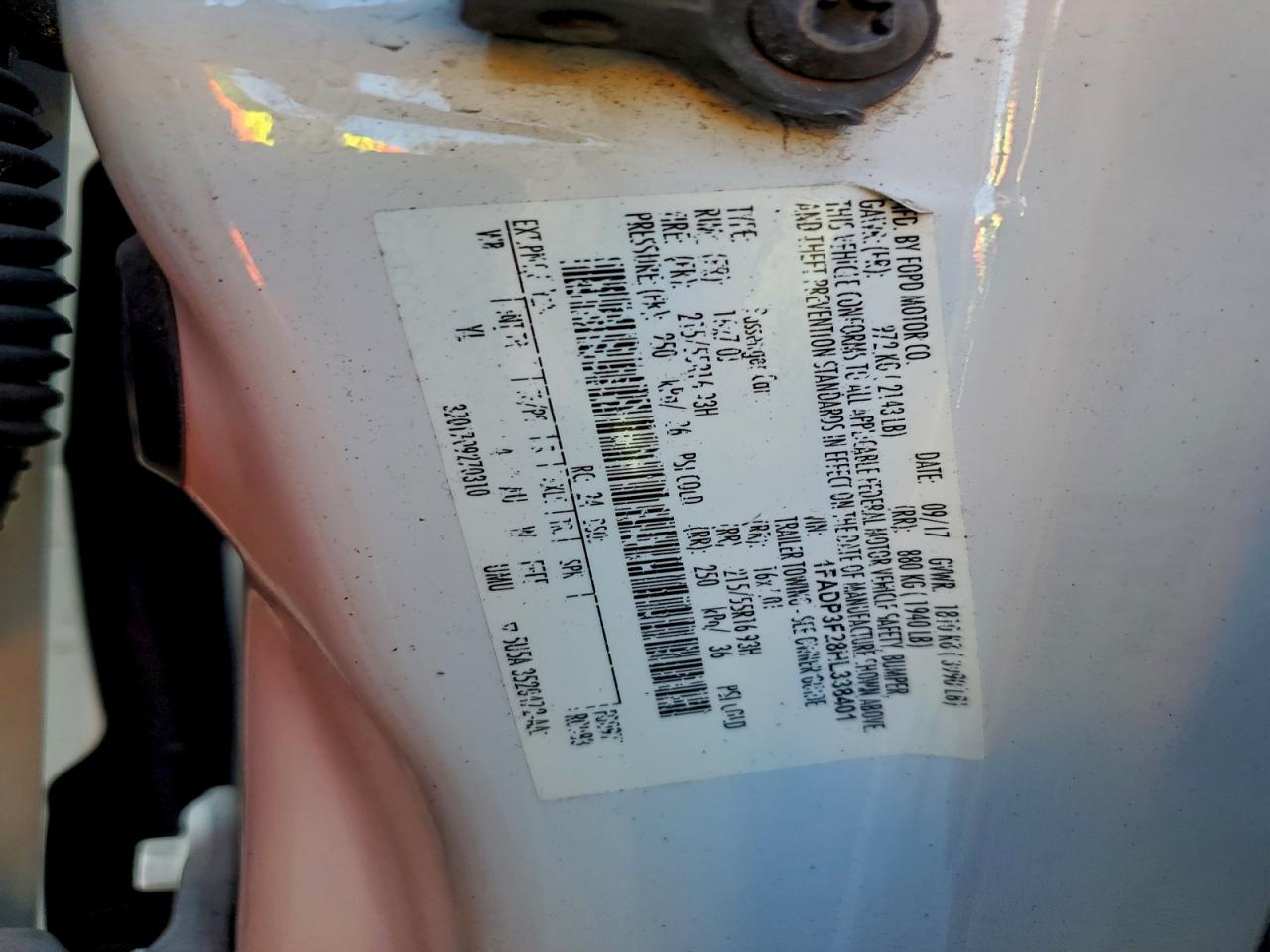 2017 Ford Focus Se VIN: 1FADP3F28HL338401 Lot: 97028935