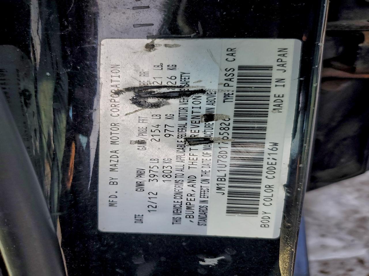 2013 Mazda 3 I VIN: JM1BL1U78D1765826 Lot: 96390745