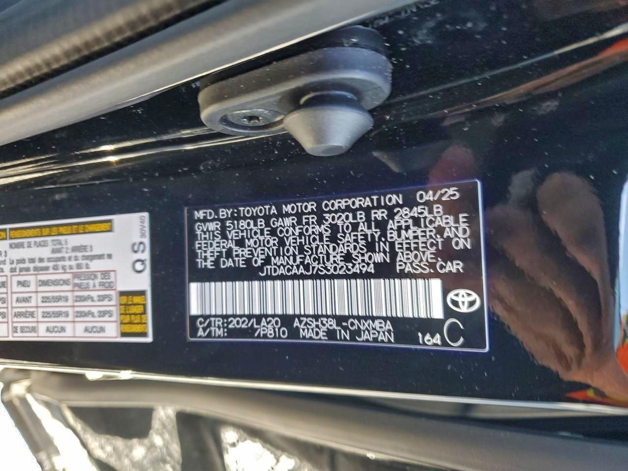 2025 Toyota Crown Signia Xle VIN: JTDACAAJ7S3023494 Lot: 97007355