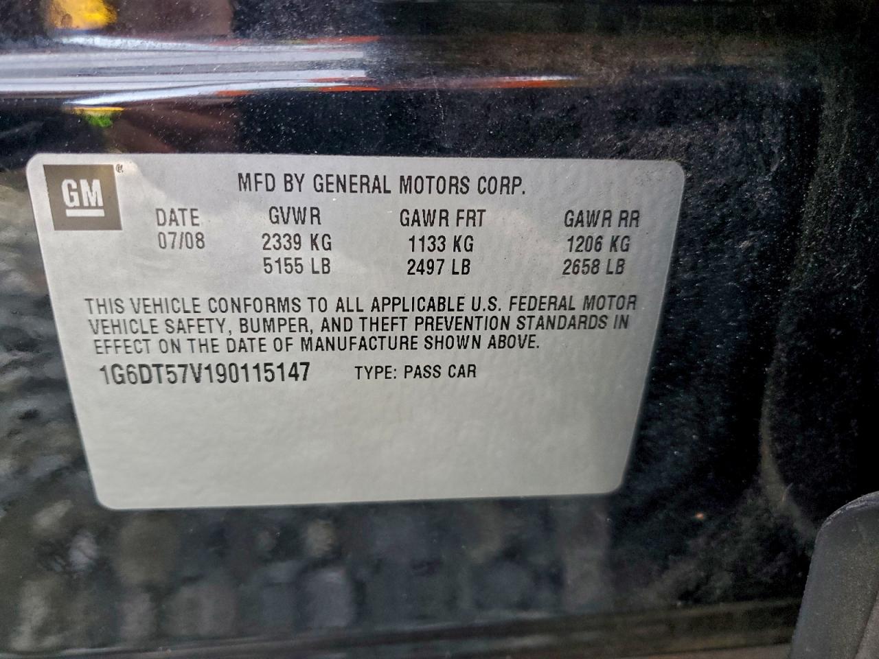 2009 Cadillac Cts Hi Feature V6 VIN: 1G6DT57V190115147 Lot: 94937705