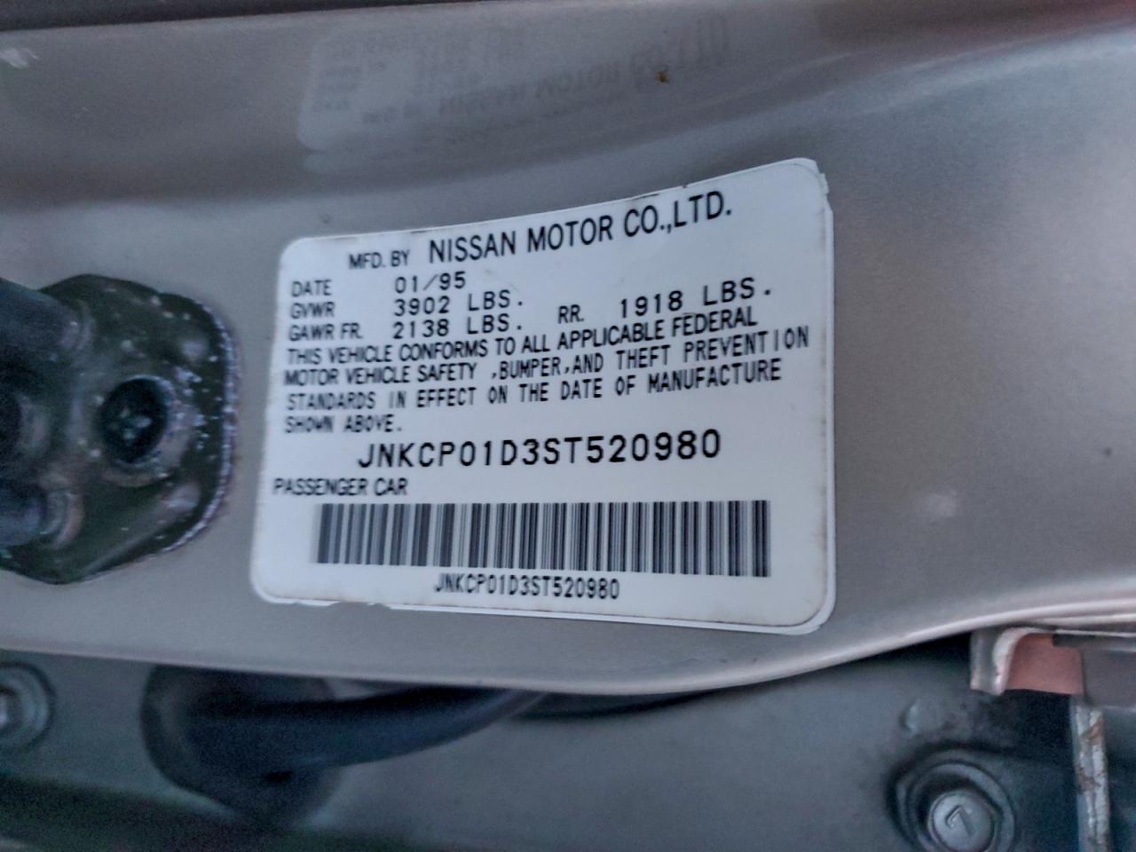 1995 Infiniti G20 VIN: JNKCP01D3ST520980 Lot: 95514415