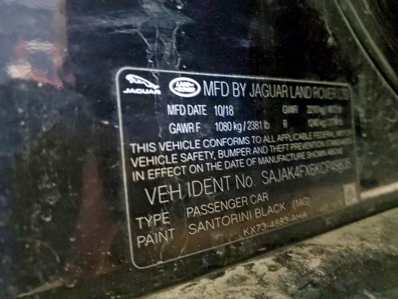 2019 Jaguar Xe Prestige VIN: SAJAK4FX6KCP49835 Lot: 96398895