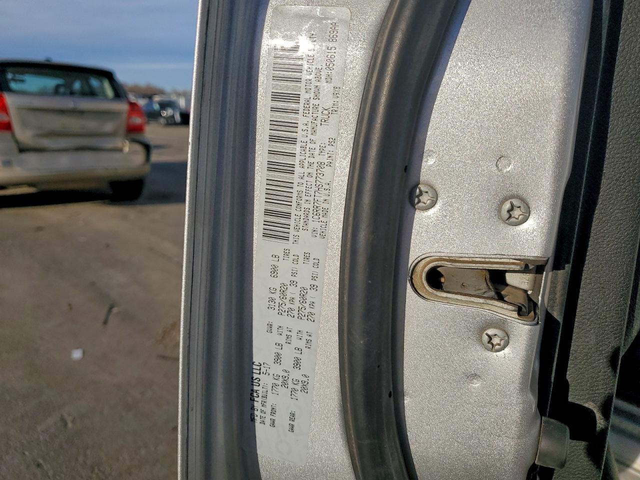 2017 Ram 1500 St VIN: 1C6RR7FT7HS773708 Lot: 96599845