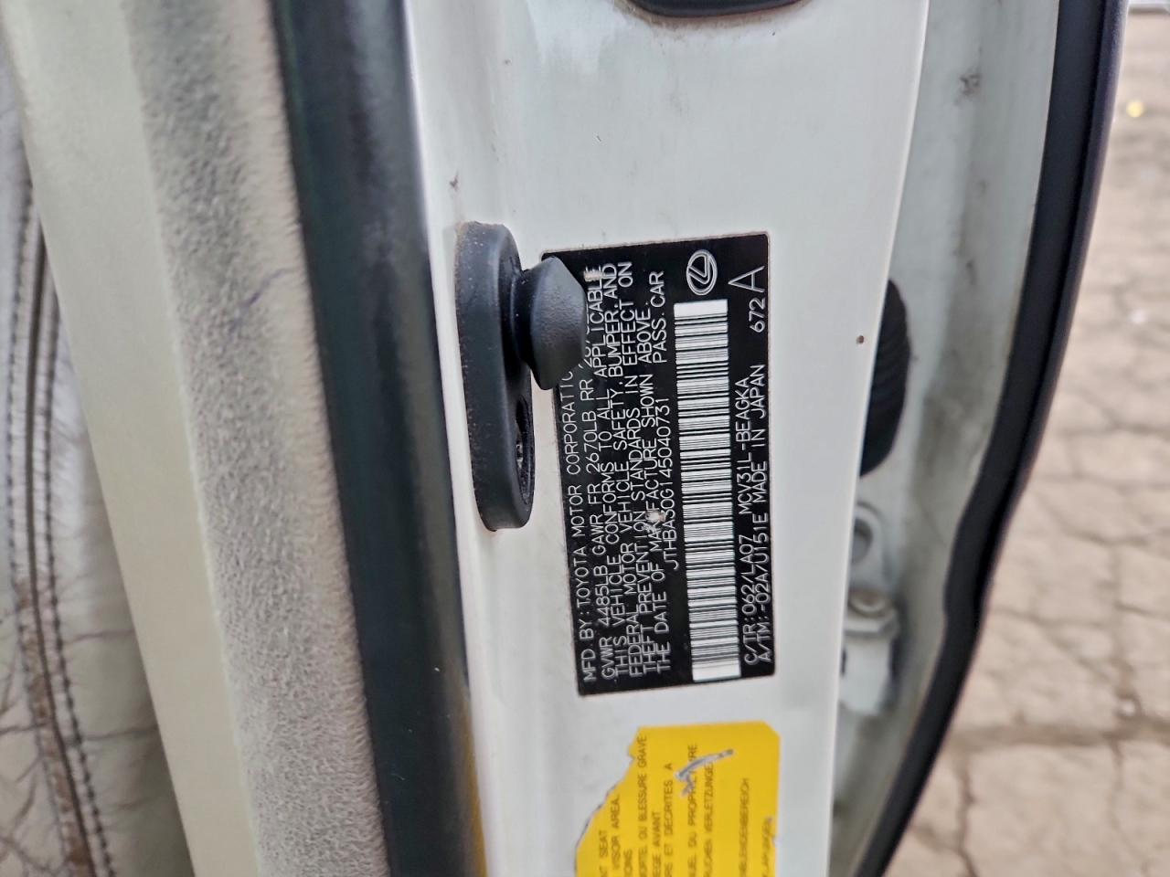 2004 Lexus Es 330 VIN: JTHBA30G145040731 Lot: 95411975