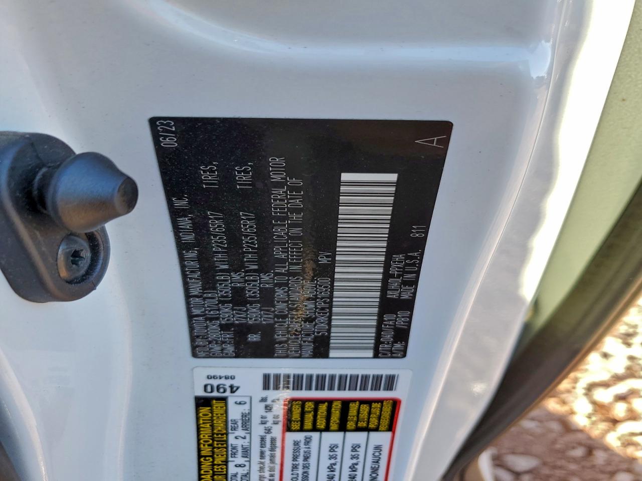 2023 Toyota Sienna Le VIN: 5TDKRKEC1PS169500 Lot: 95214075