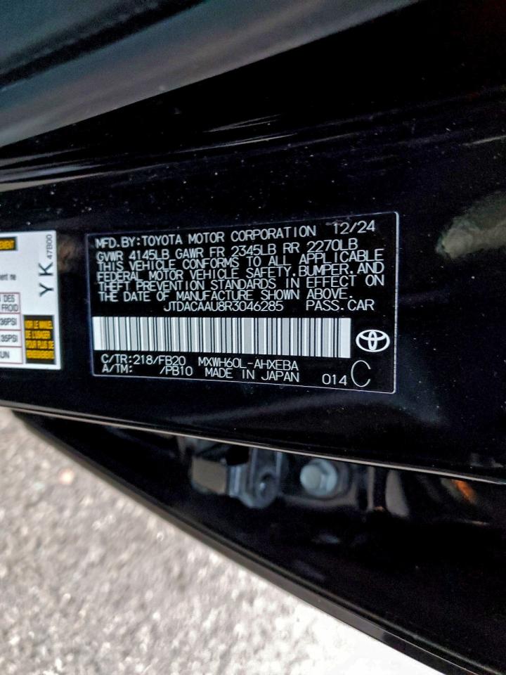 2024 Toyota Prius Le VIN: JTDACAAU8R3046285 Lot: 93991855
