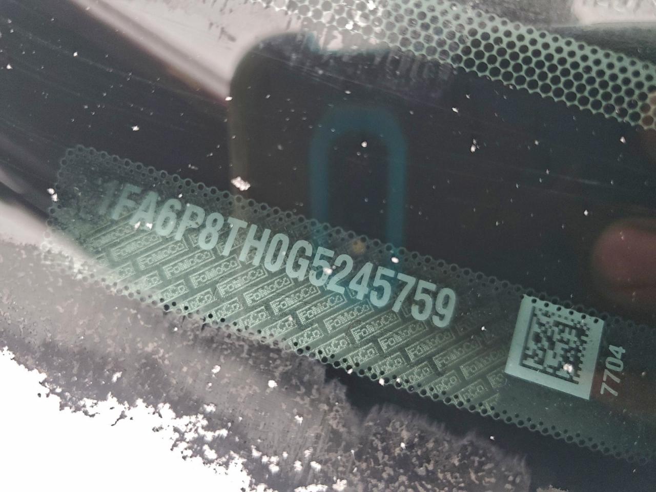 2016 Ford Mustang VIN: 1FA6P8TH0G5245759 Lot: 95756175