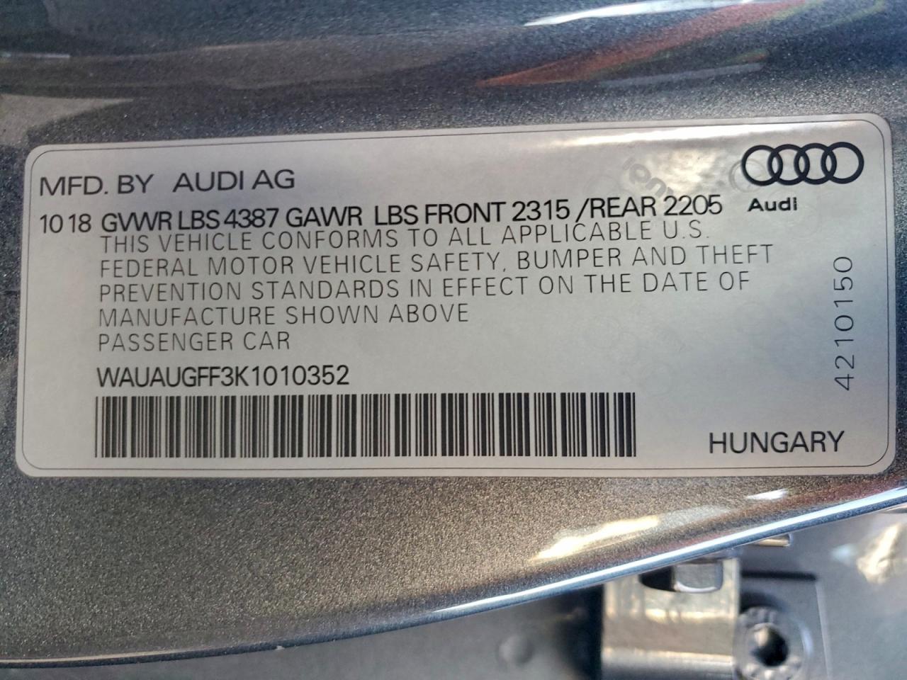 Фото: WAUAUGFF3K1010352