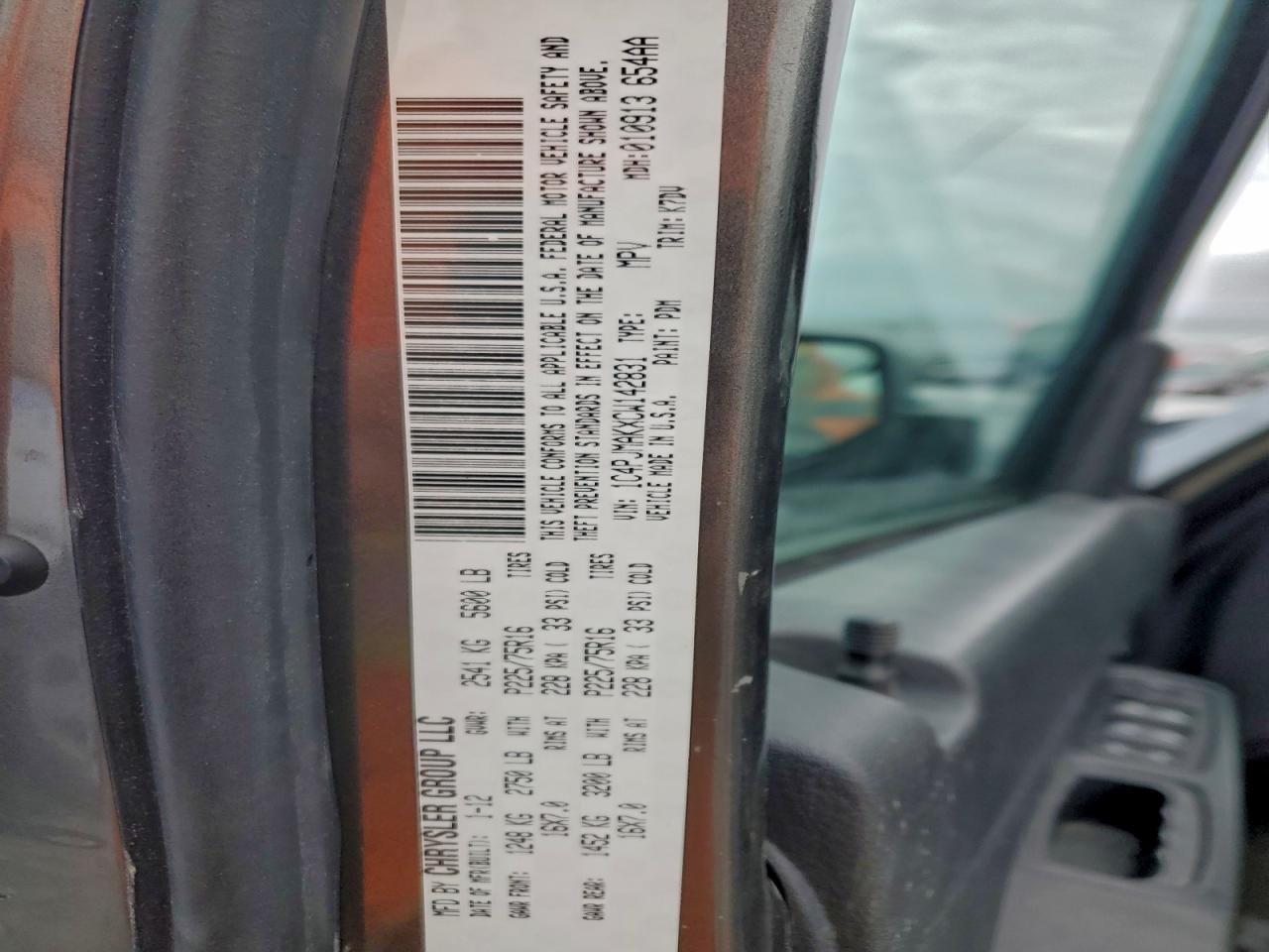 2012 Jeep Liberty Sport VIN: 1C4PJMAKXCW142831 Lot: 97273065