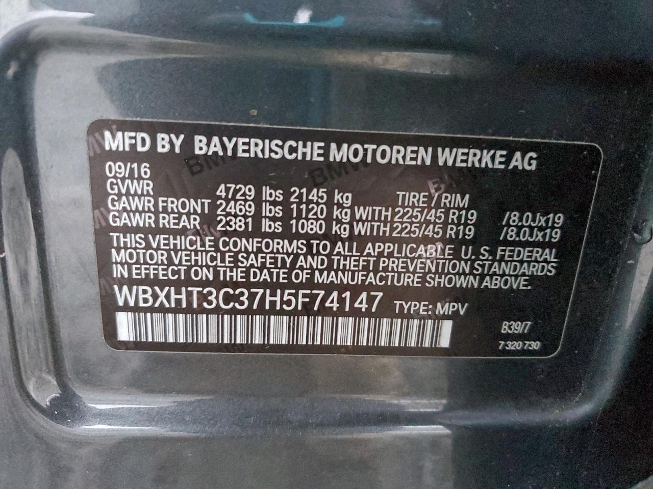 2017 BMW X1 xDrive28I VIN: WBXHT3C37H5F74147 Lot: 96315785