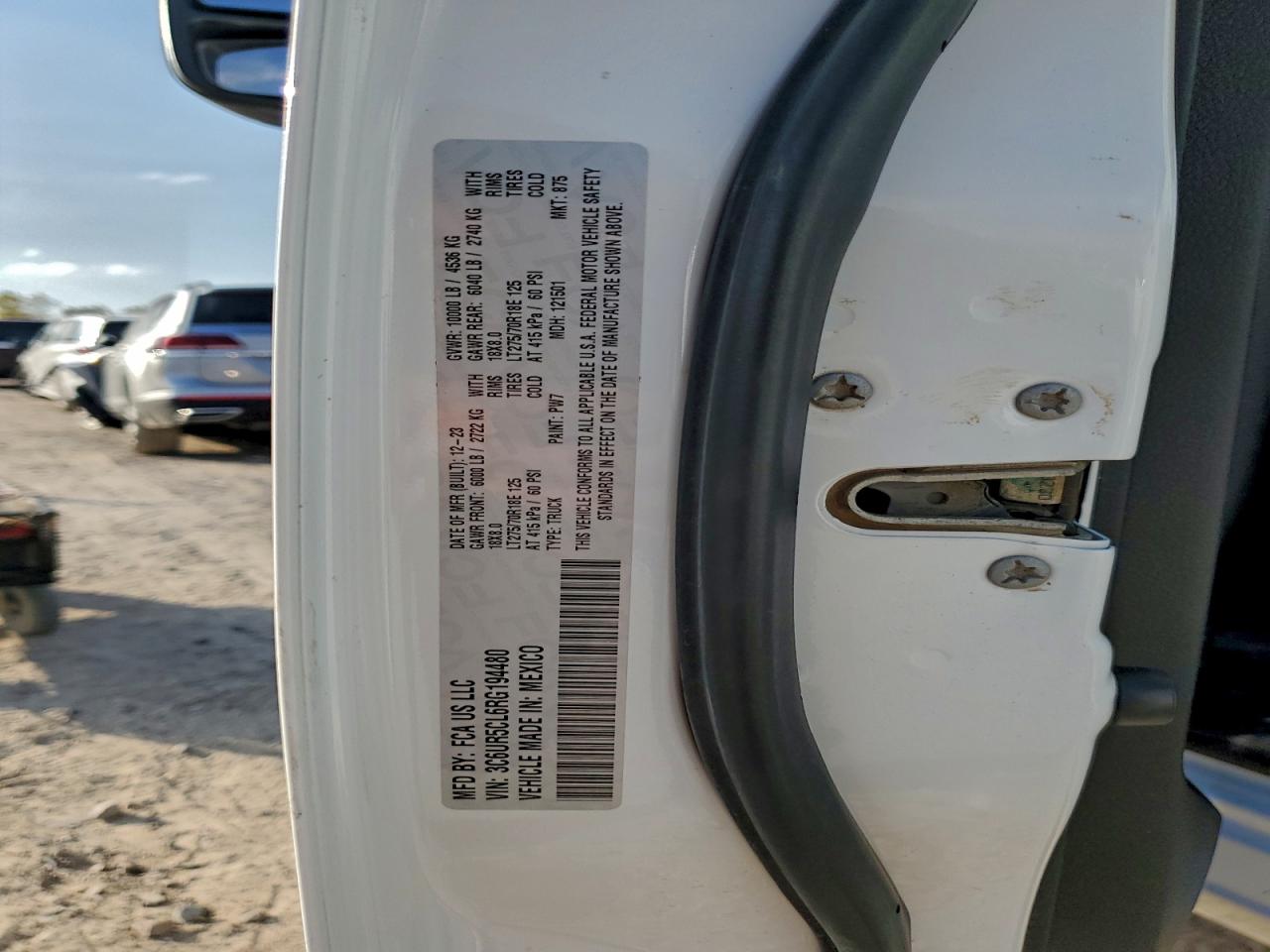 2024 Ram 2500 Tradesman VIN: 3C6UR5CL6RG194480 Lot: 96985405