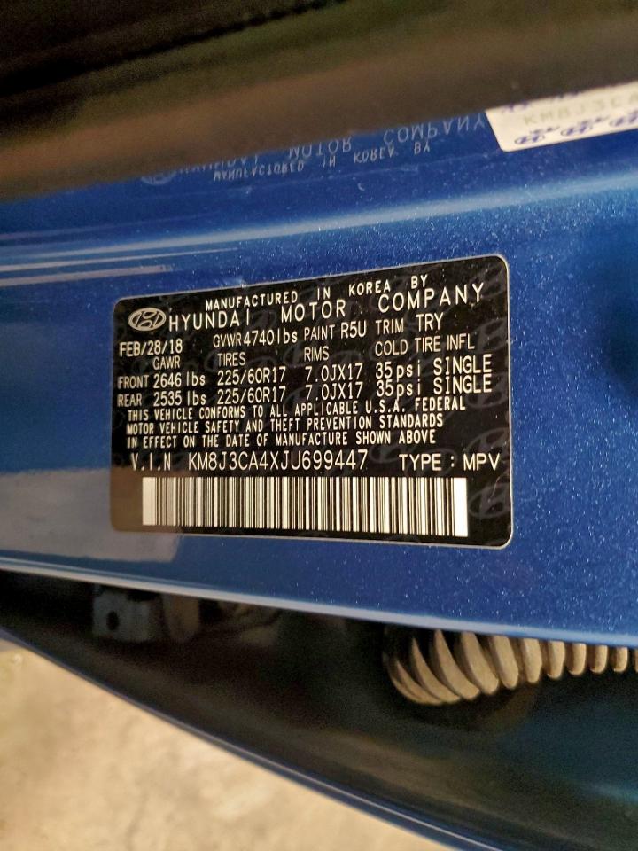 2018 Hyundai Tucson Sel VIN: KM8J3CA4XJU699447 Lot: 94957635