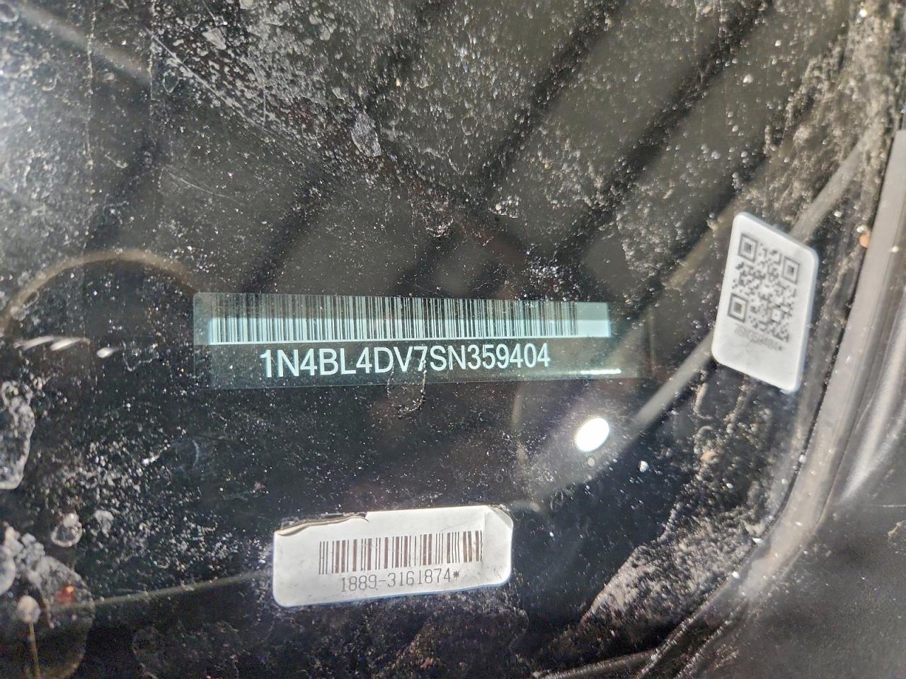 2025 Nissan Altima Sv VIN: 1N4BL4DV7SN359404 Lot: 97157105