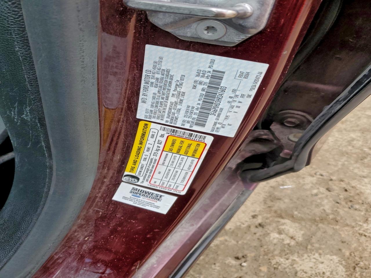 2017 Ford Fusion Se VIN: 3FA6P0HD3HR341603 Lot: 95094885