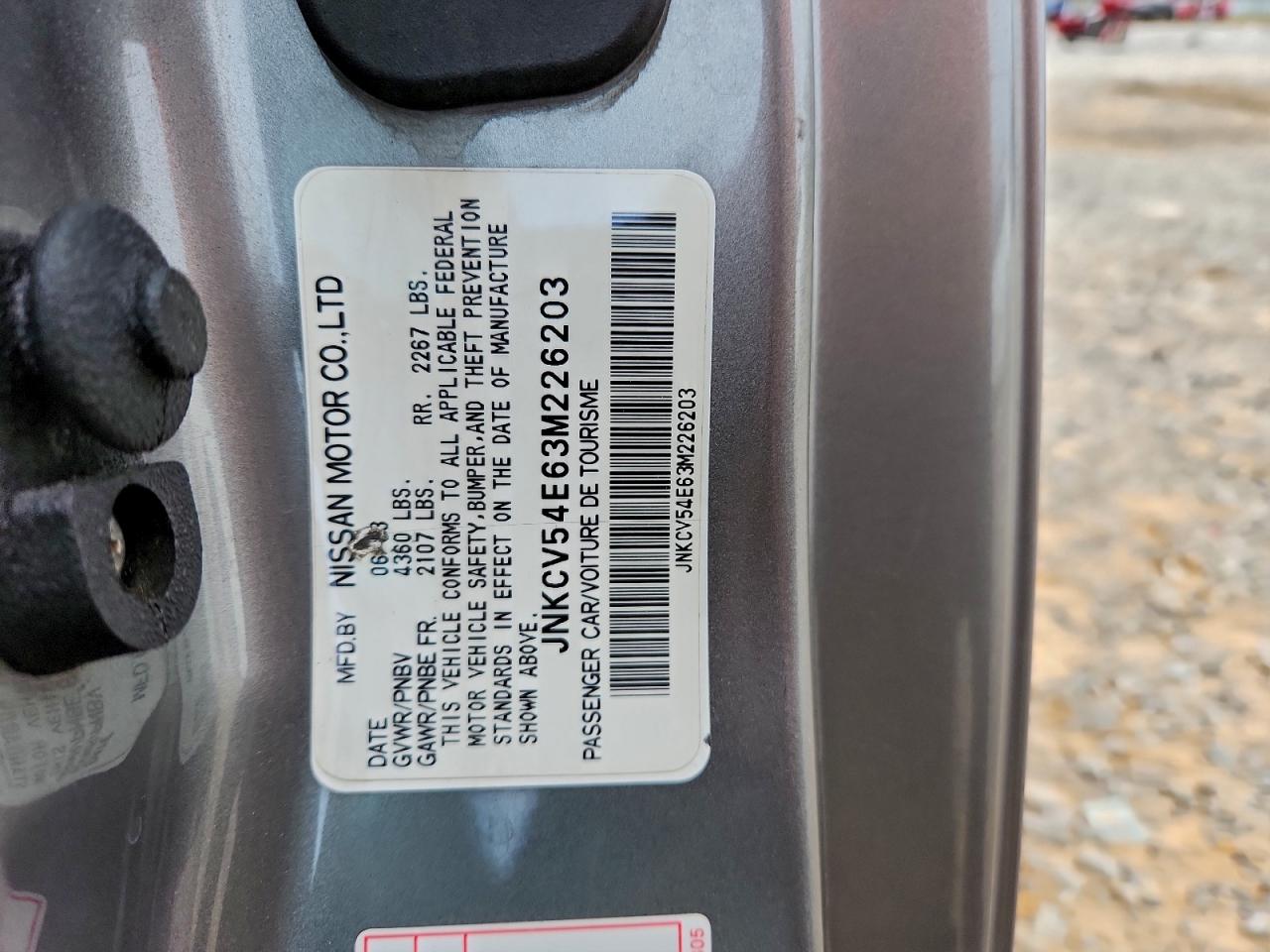 2003 Infiniti G35 VIN: JNKCV54E63M226203 Lot: 94573735