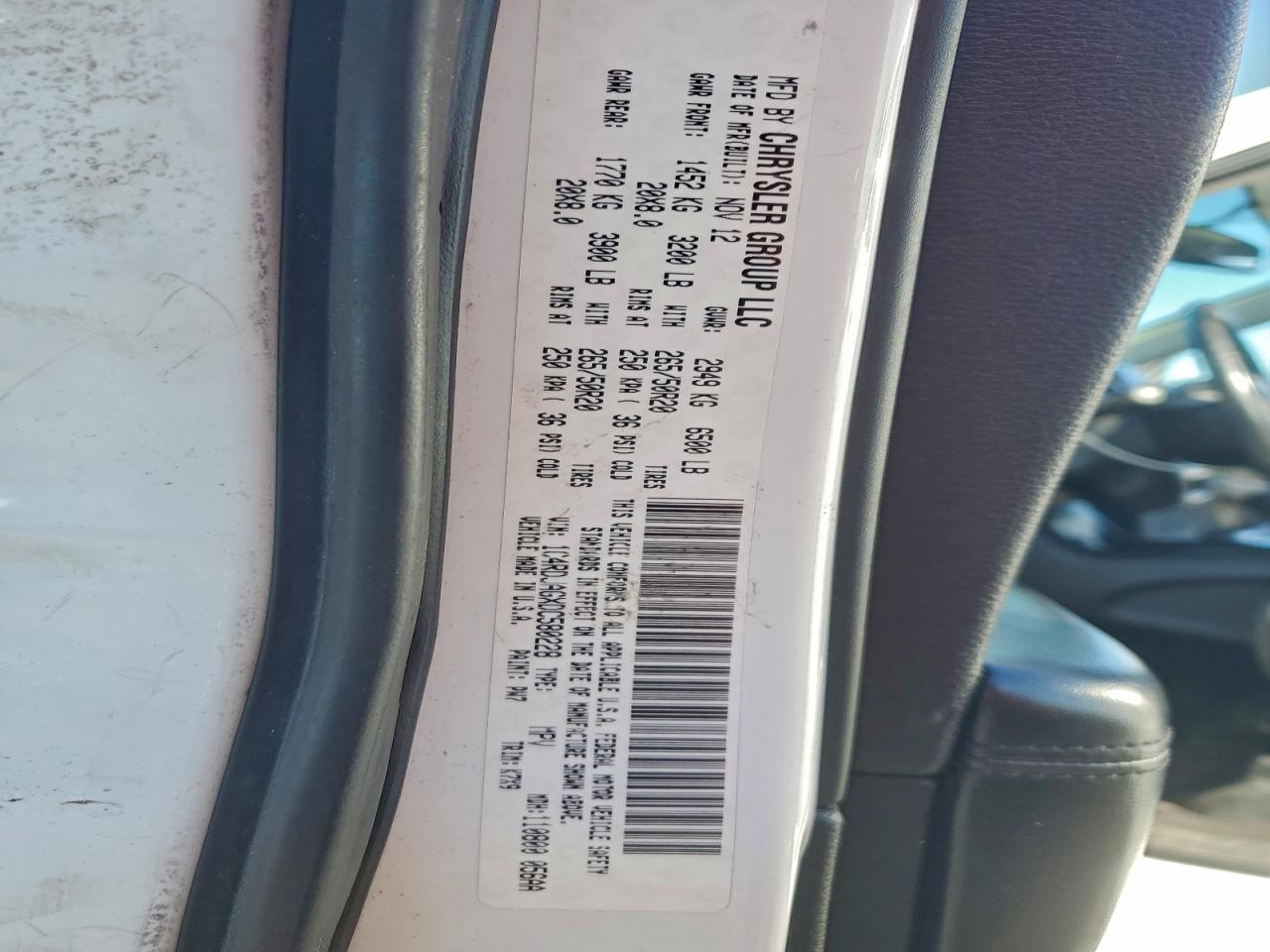 2013 Dodge Durango Sxt VIN: 1C4RDJAGXDC580228 Lot: 95115945