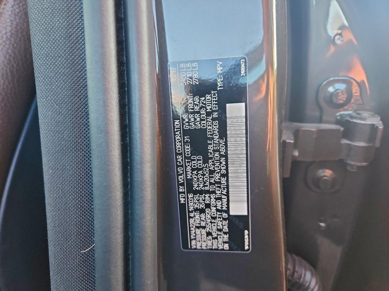 2020 Volvo Xc60 T6 Inscription VIN: YV4A22RL4L1490316 Lot: 94929025