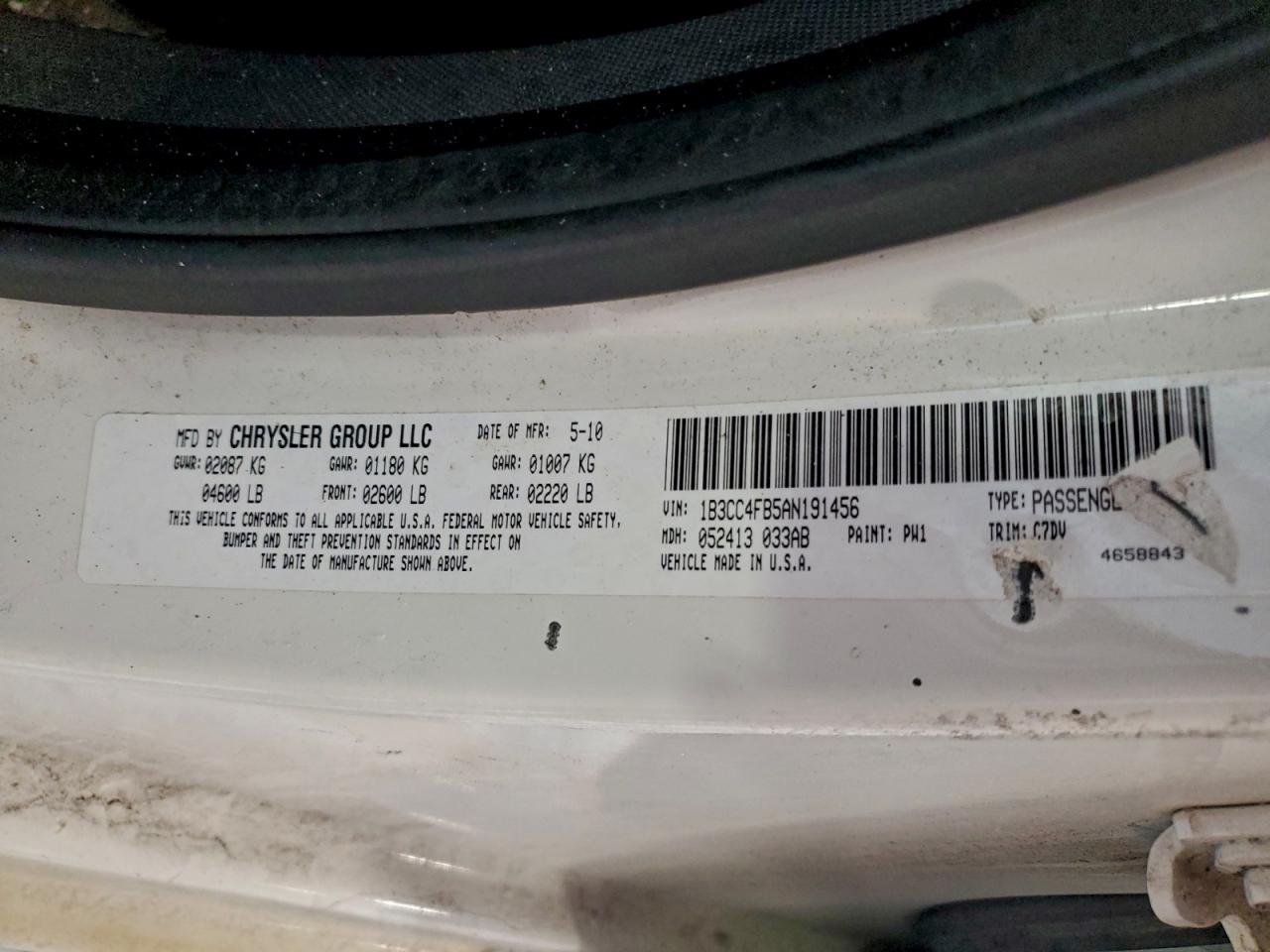 2010 Dodge Avenger Sxt VIN: 1B3CC4FB5AN191456 Lot: 95515015