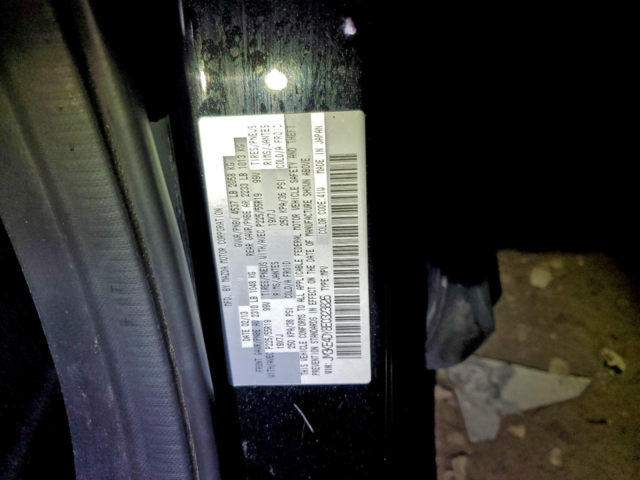 2014 Mazda Cx-5 Gt VIN: JM3KE4DY8E0323826 Lot: 94370635