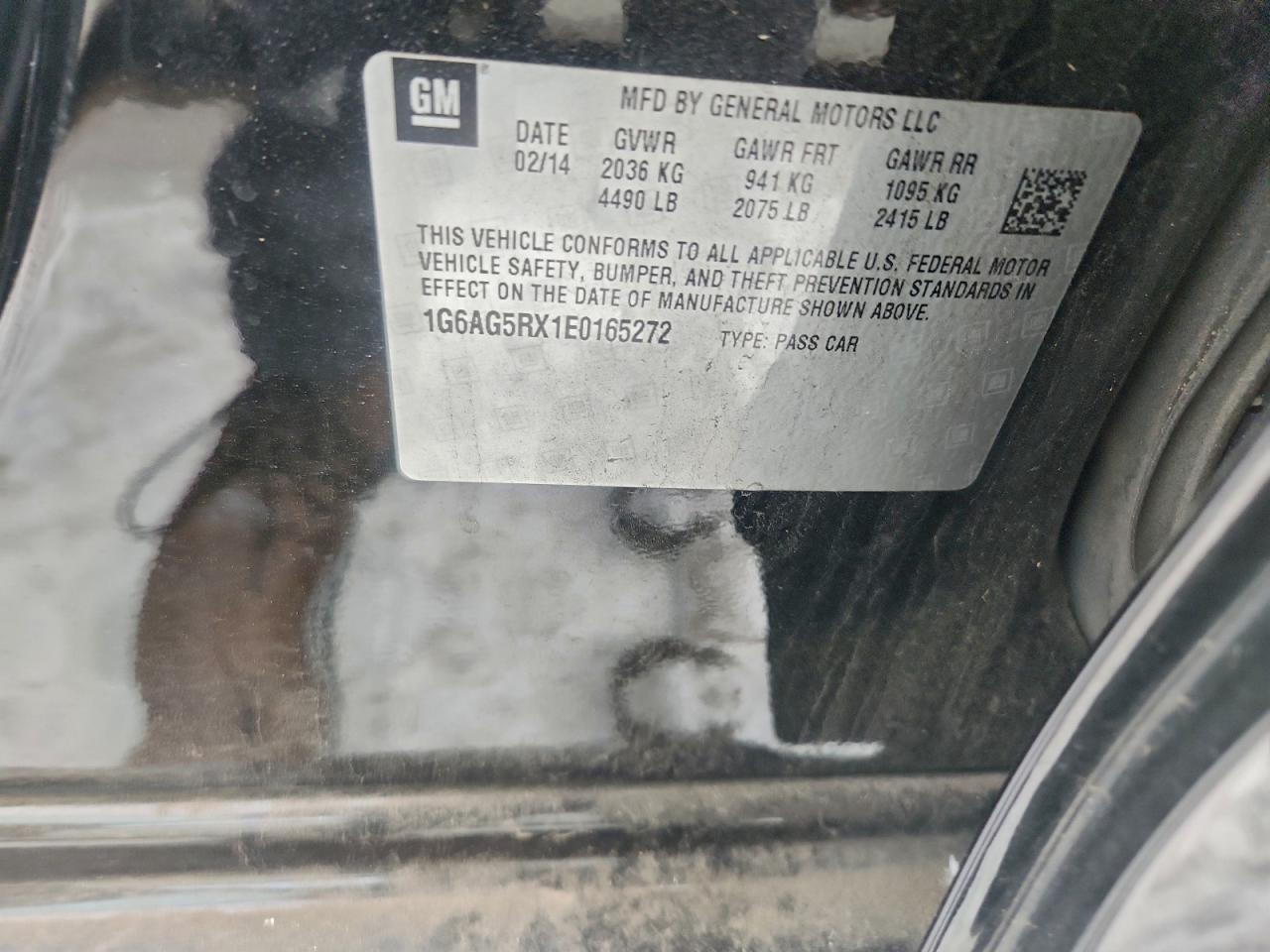 2014 Cadillac Ats VIN: 1G6AG5RX1E0165272 Lot: 95579455