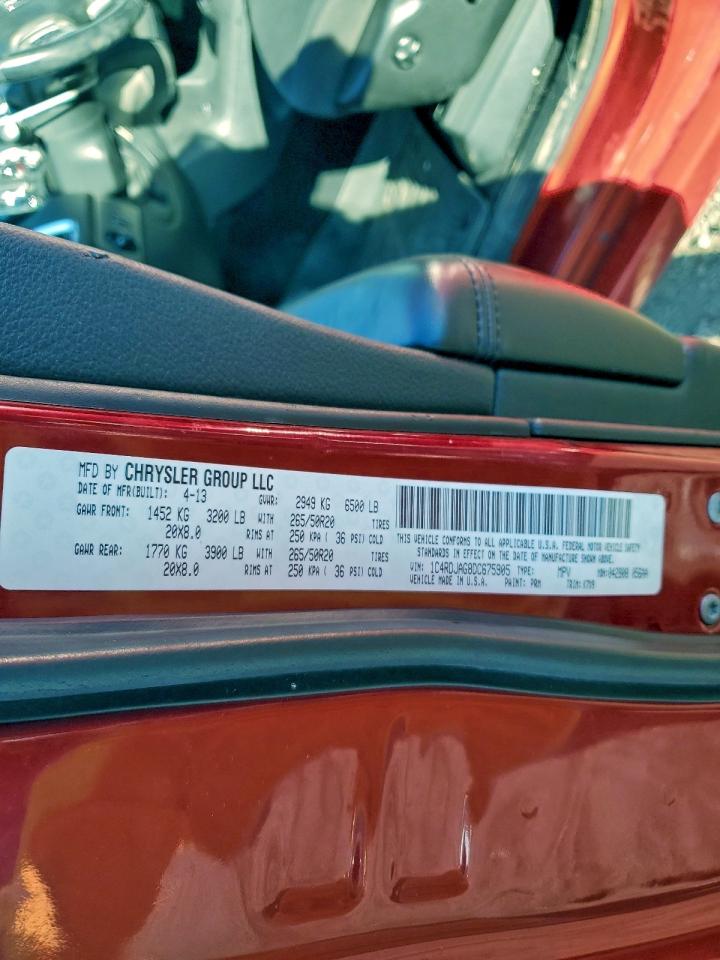 2013 Dodge Durango Sxt VIN: 1C4RDJAG8DC675905 Lot: 96379055