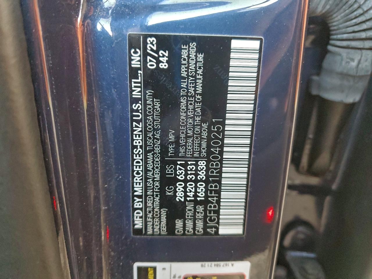 2024 Mercedes-Benz Gle 350 4Matic VIN: 4JGFB4FB1RB040251 Lot: 95280965