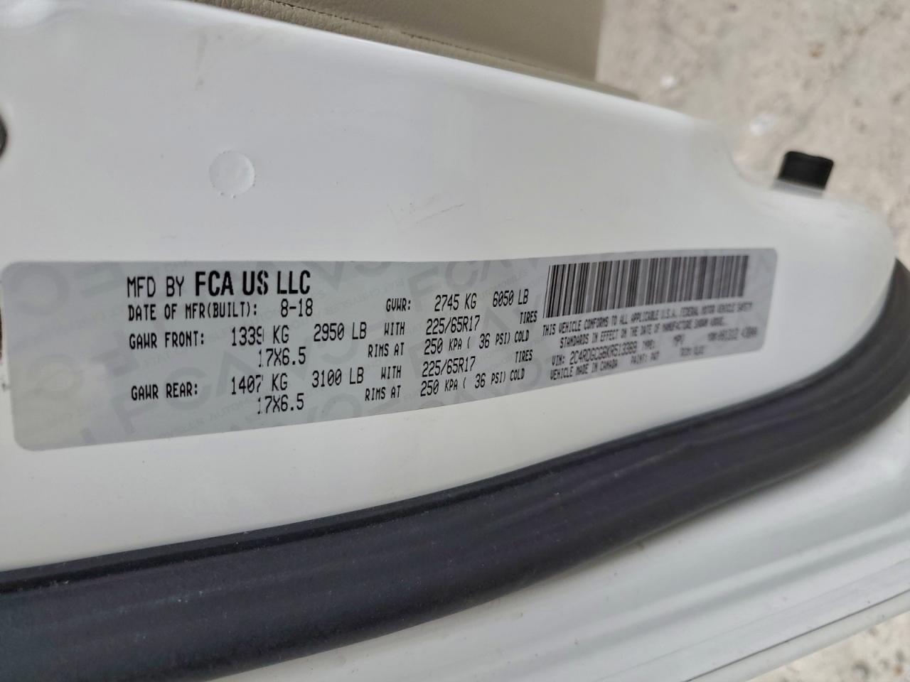 2019 Dodge Grand Caravan Sxt VIN: 2C4RDGCG6KR513369 Lot: 94572735