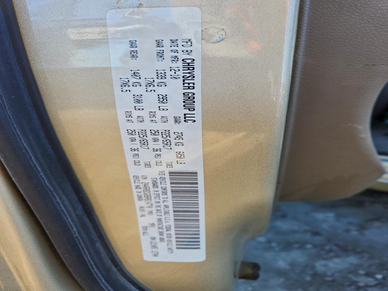 2011 Chrysler Town & Country Touring L VIN: 2A4RR8DG8BR614770 Lot: 95871545