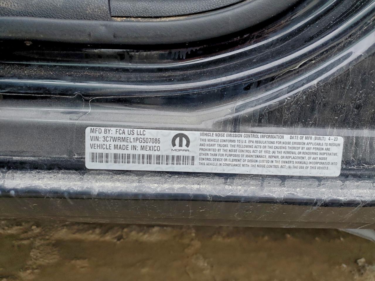 2023 Ram 5500 VIN: 3C7WRMEL1PG507086 Lot: 84221795