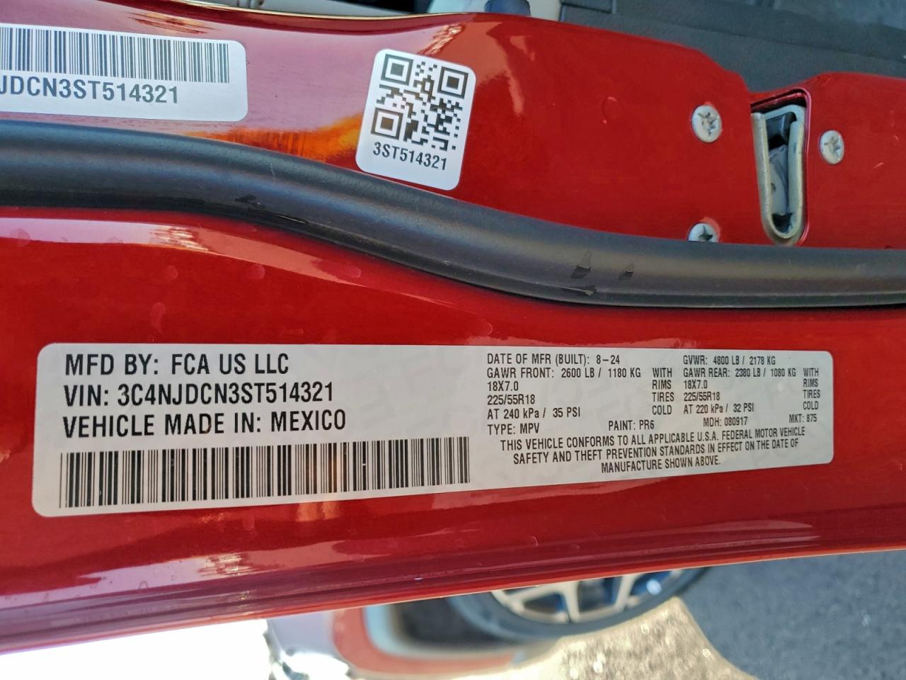 2025 Jeep Compass Limited VIN: 3C4NJDCN3ST514321 Lot: 94994185