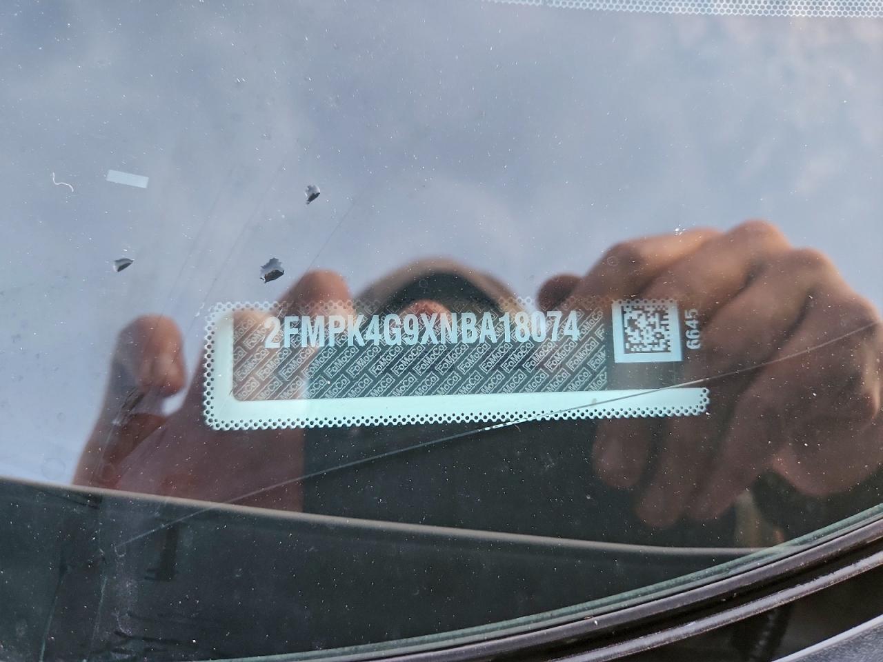2022 Ford Edge Se VIN: 2FMPK4G9XNBA18074 Lot: 95197985