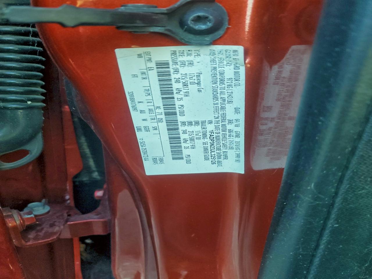 2018 Ford Focus Titanium VIN: 1FADP3N23JL325126 Lot: 95516245