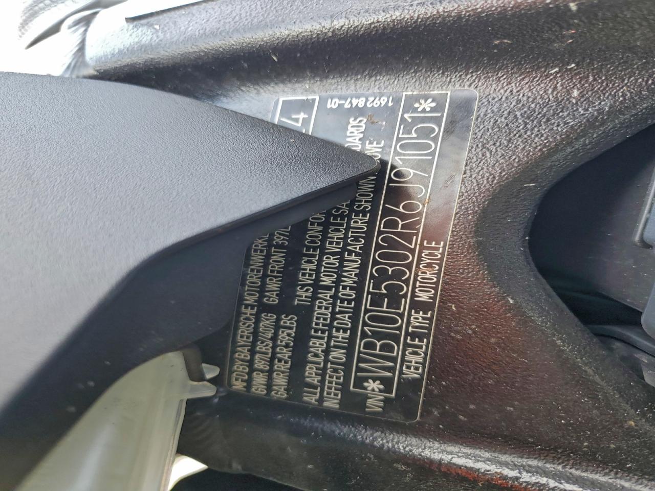 2024 BMW S 1000 R VIN: WB10E5302R6J91051 Lot: 96104975