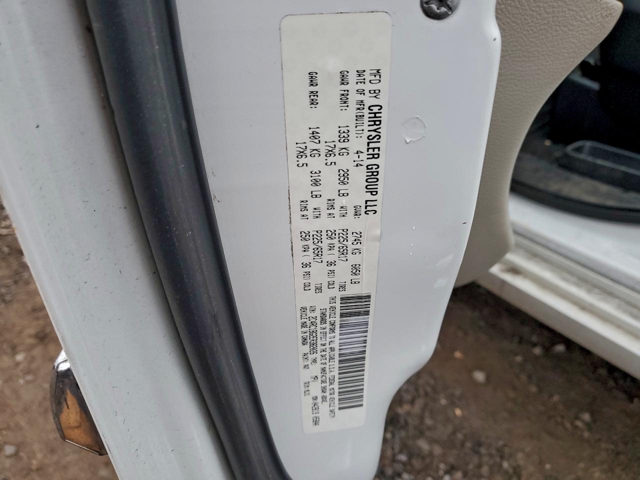 2014 Chrysler Town & Country Touring VIN: 2C4RC1BG2ER382026 Lot: 96626815