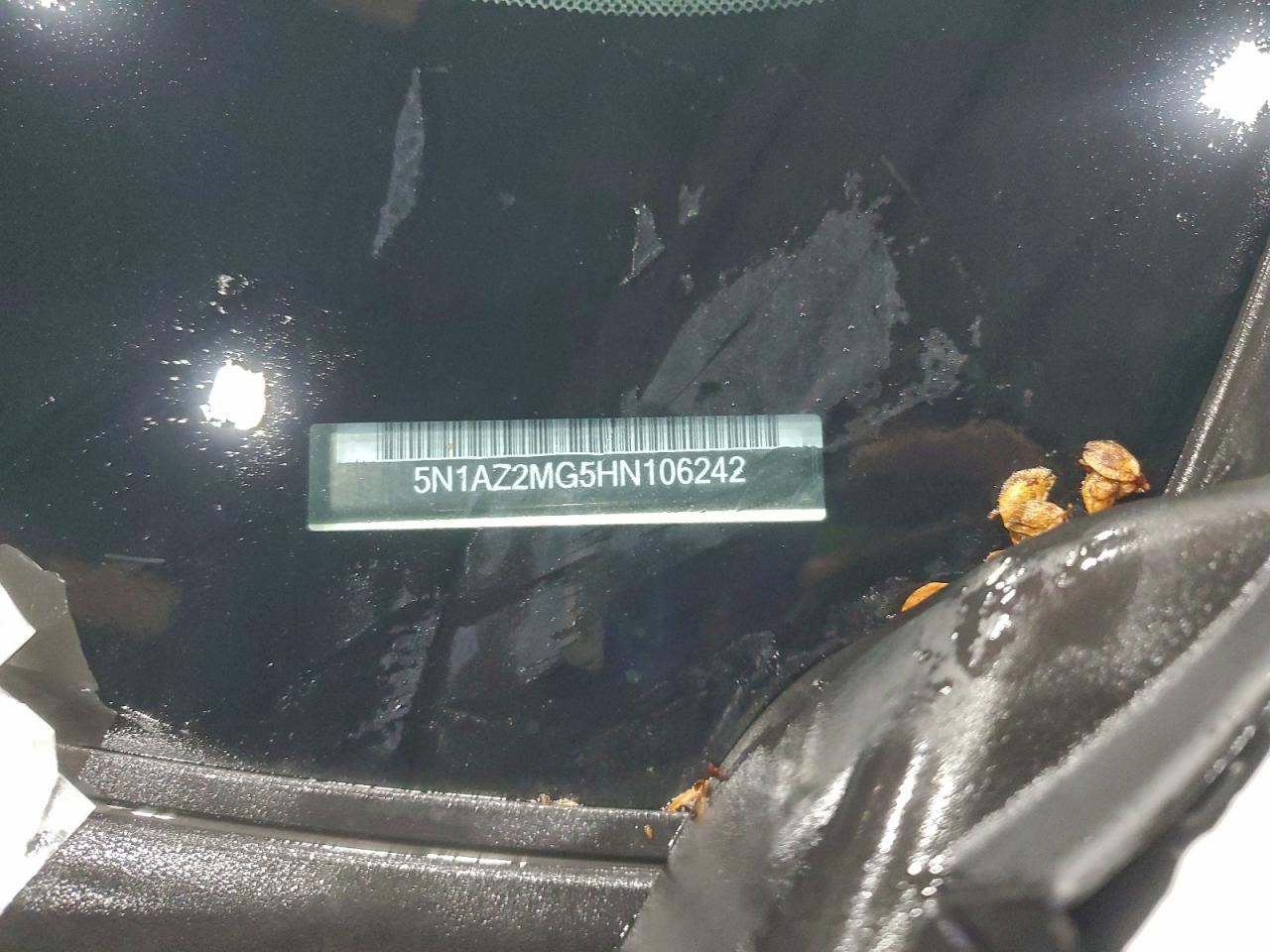 2017 Nissan Murano S VIN: 5N1AZ2MG5HN106242 Lot: 95559505