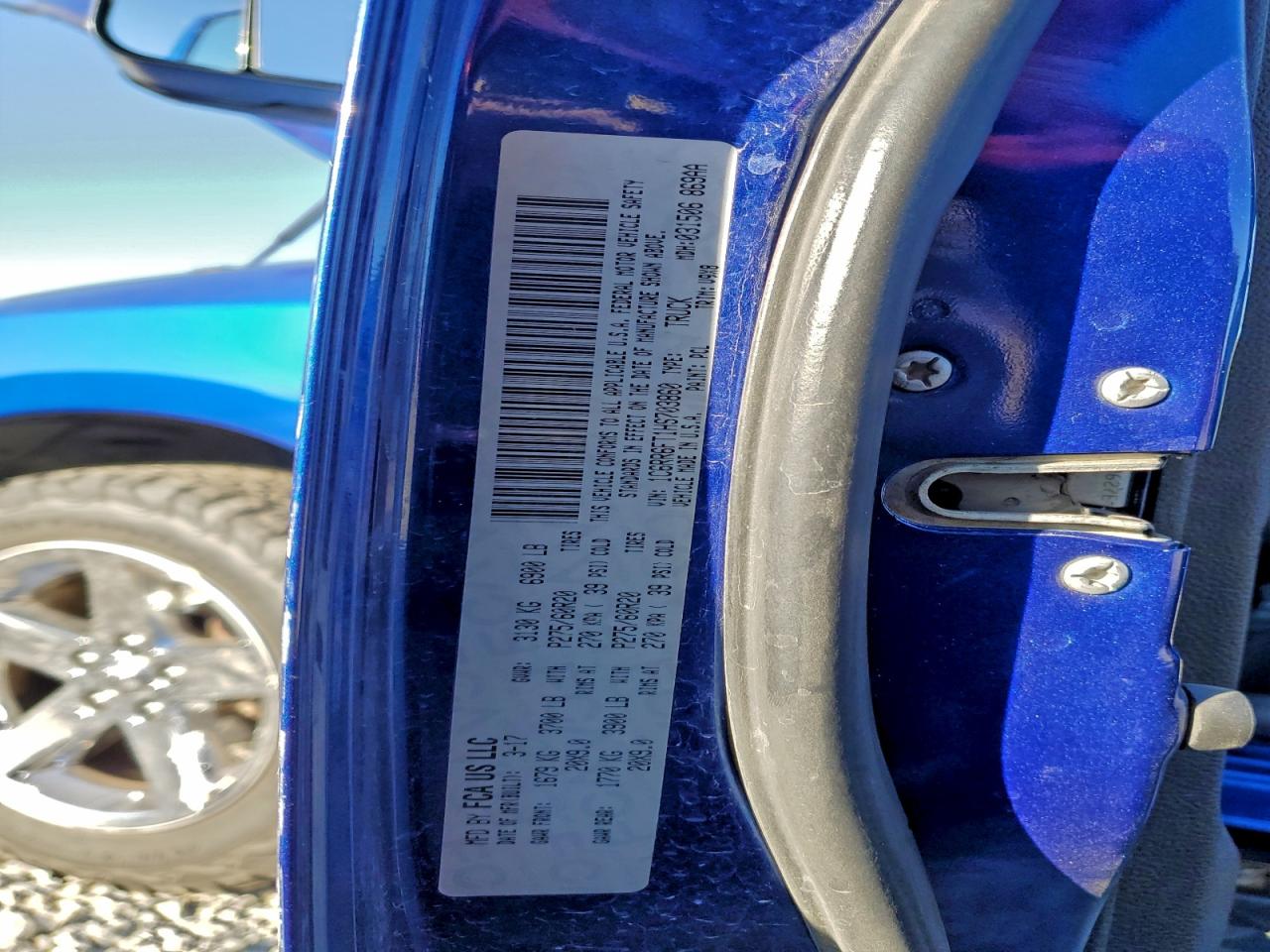 2017 Ram 1500 St VIN: 1C6RR6FT1HS703860 Lot: 94598785