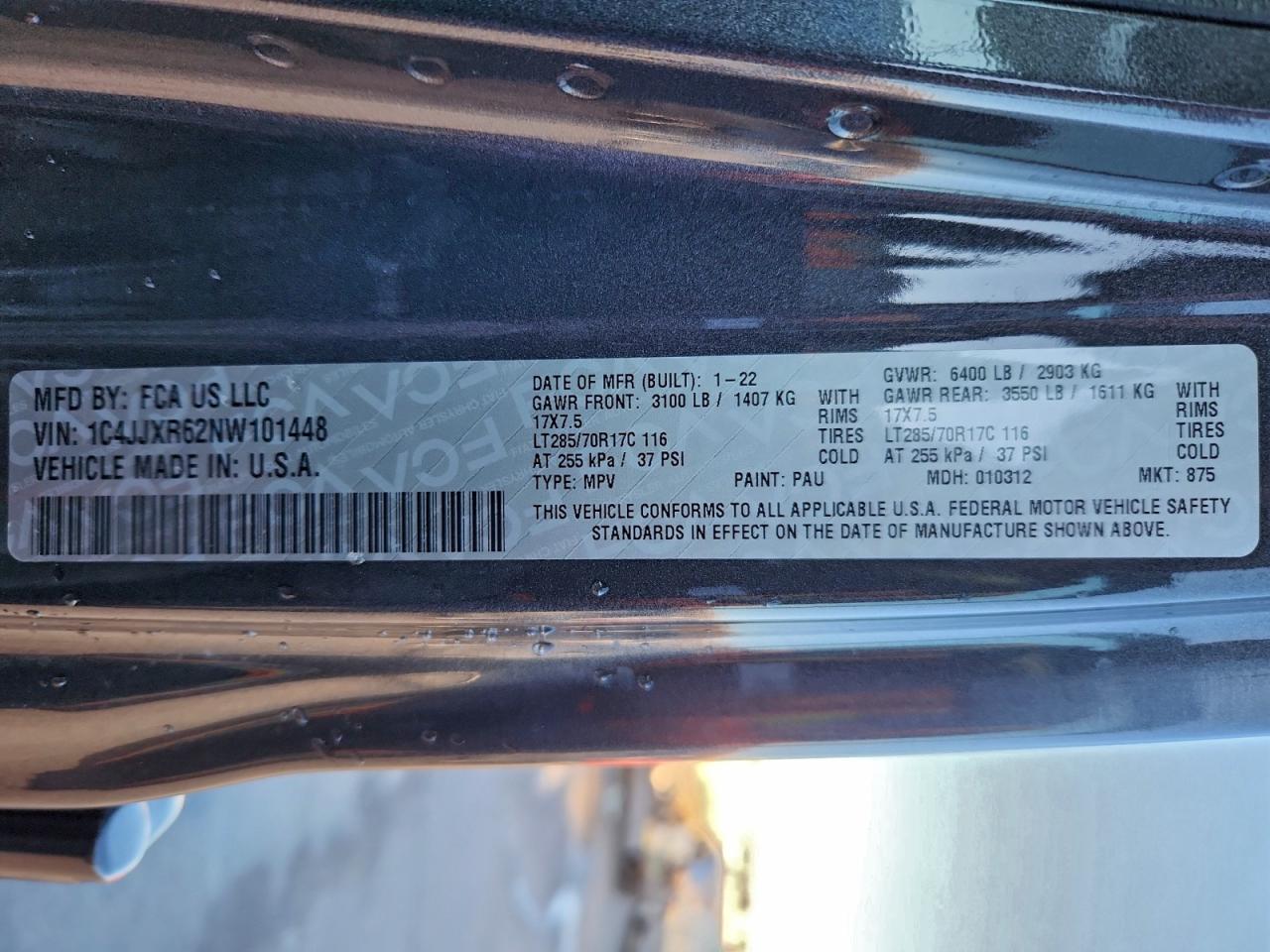 2022 Jeep Wrangler Unlimited Rubicon 4Xe VIN: 1C4JJXR62NW101448 Lot: 94916835