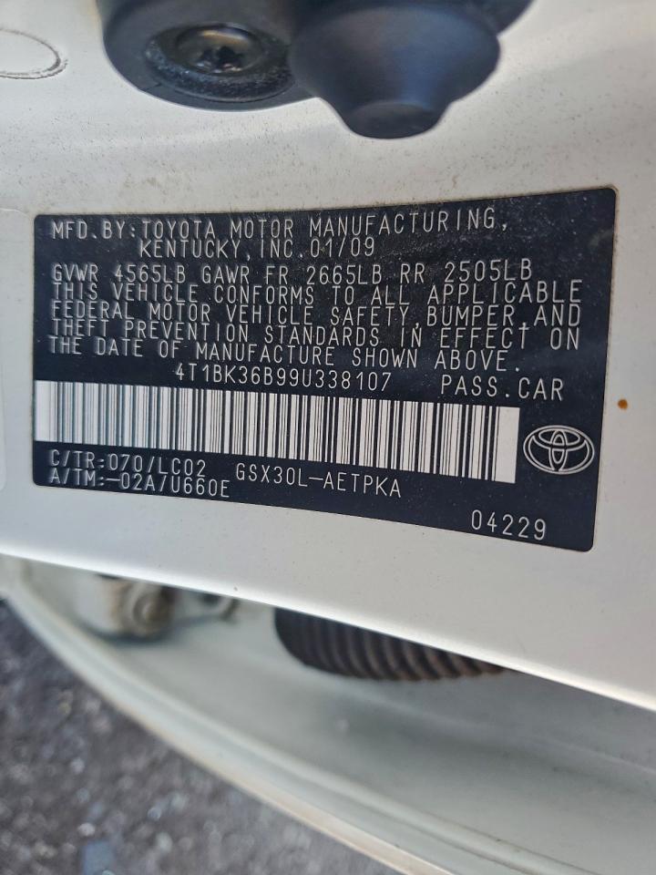 2009 Toyota Avalon Xl VIN: 4T1BK36B99U338107 Lot: 94145095