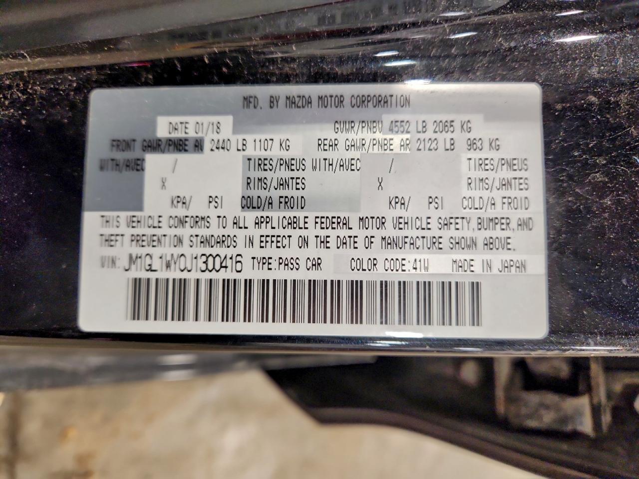 2018 Mazda 6 Grand Touring Reserve VIN: JM1GL1WY0J1300416 Lot: 92036755