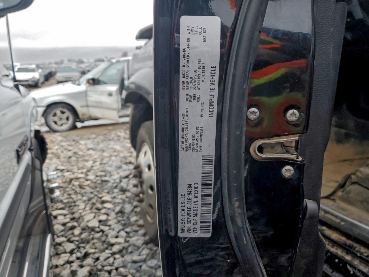 2020 Ram 4500 Cab & Chassis VIN: 3C7WRLEL3LG194384 Lot: 94421065