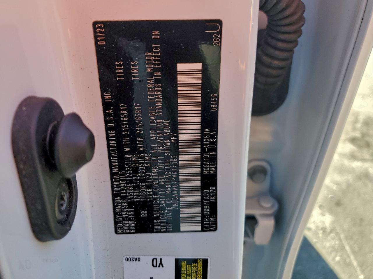 2023 Toyota Corolla Cross Le VIN: 7MUCAAAG4PV042163 Lot: 96765155