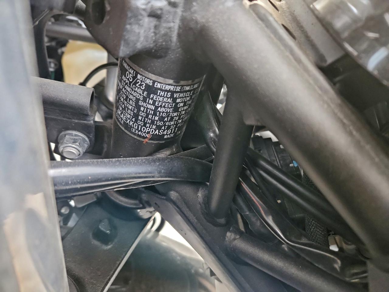 2023 Kawasaki Ex400 VIN: JKAEXKG10PDAS4911 Lot: 94337665