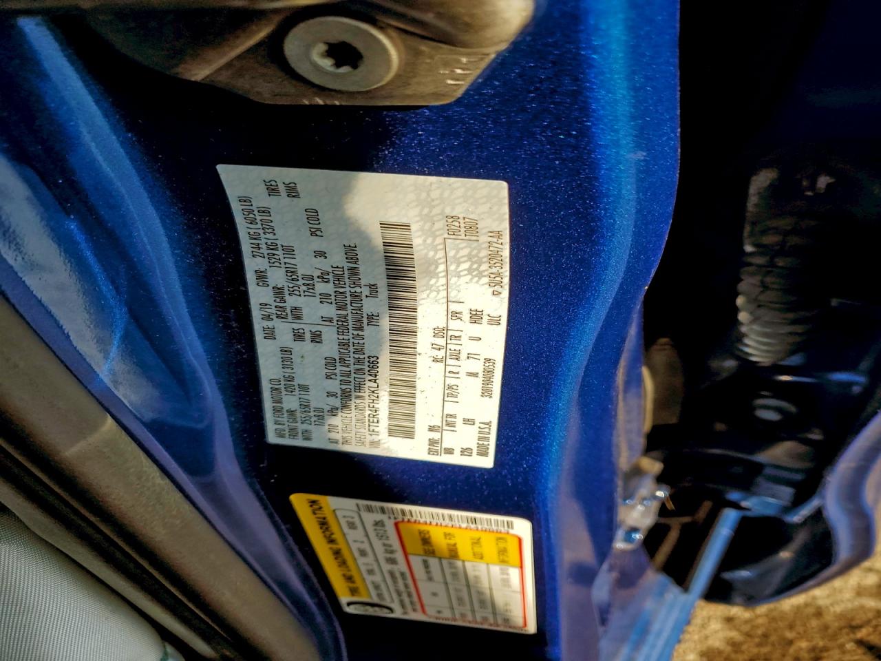 2019 Ford Ranger Xl VIN: 1FTER4FH2KLA40663 Lot: 94967295