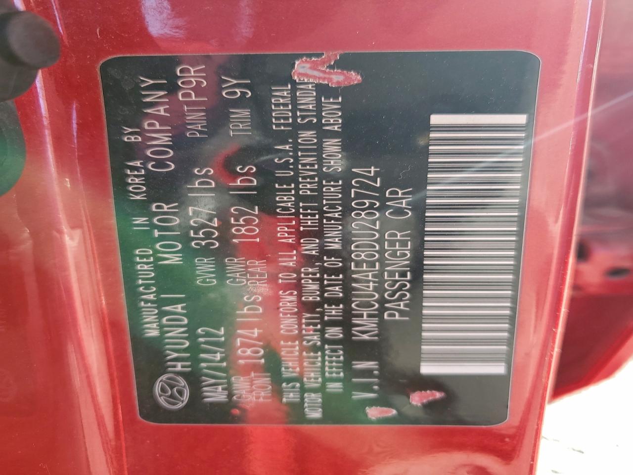 2013 Hyundai Accent Gls VIN: KMHCU4AE8DU289724 Lot: 97816605