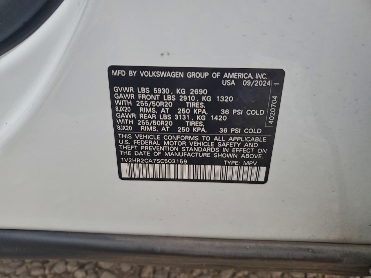 Фото: 1V2HR2CA7SC503159