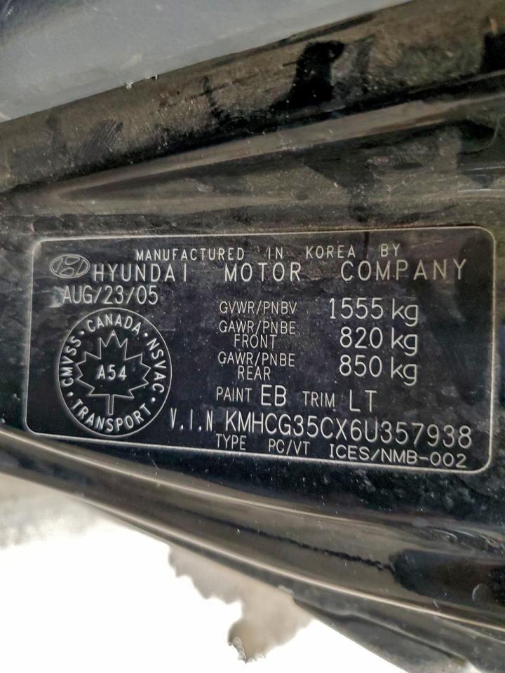 2006 Hyundai Accent Gt VIN: KMHCG35CX6U357938 Lot: 94784225