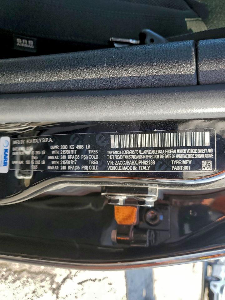 2018 Jeep Renegade Sport VIN: ZACCJBABXJPH92188 Lot: 94707115