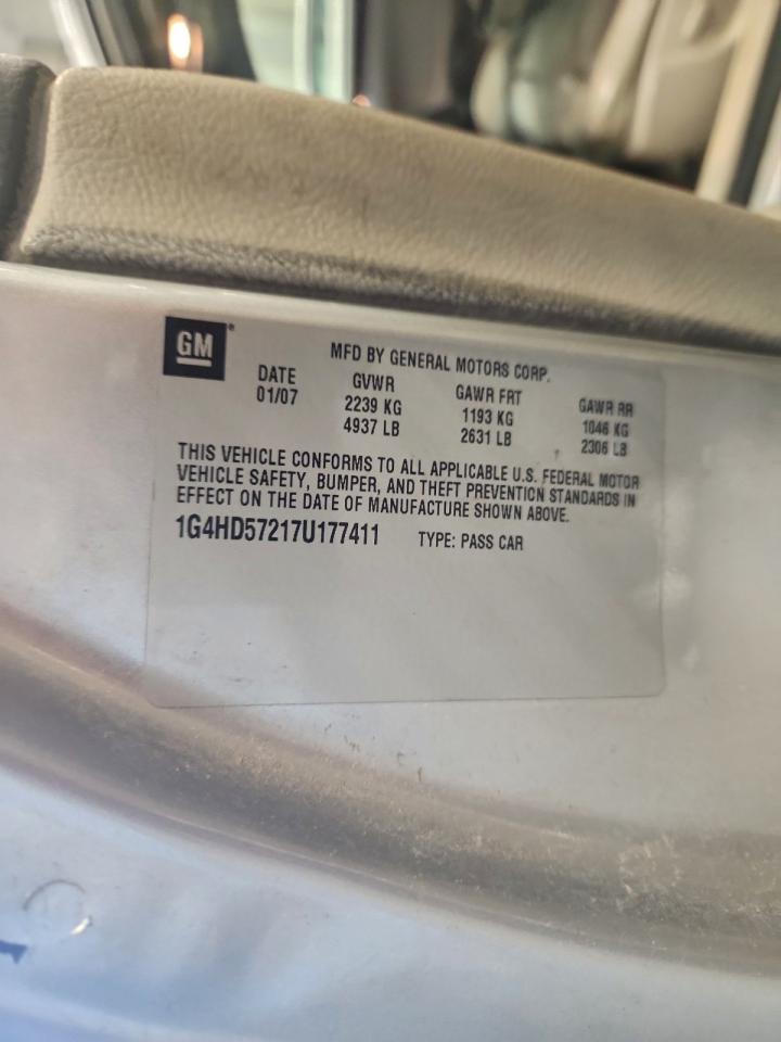 2007 Buick Lucerne Cxl VIN: 1G4HD57217U177411 Lot: 95434735